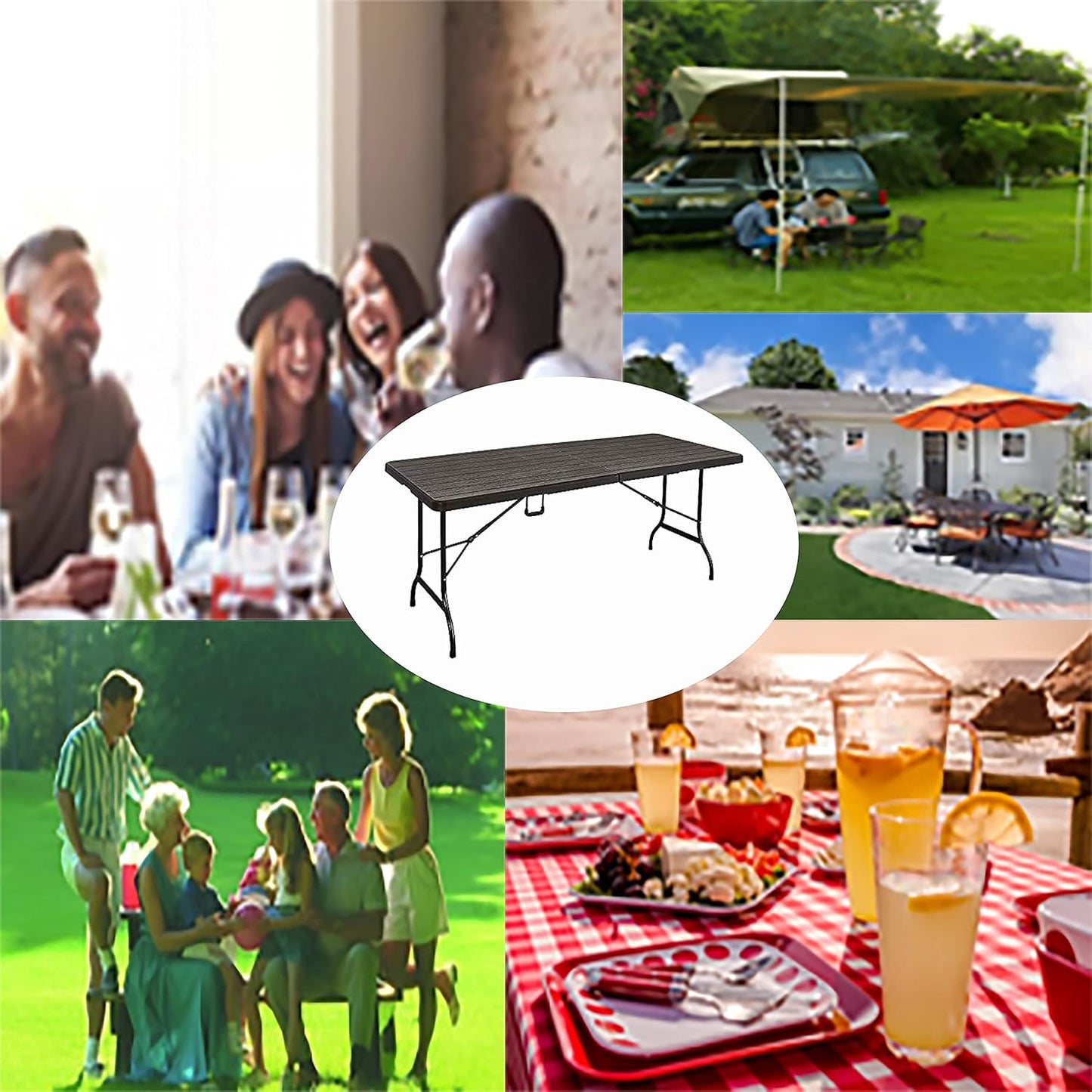 LANNY Portable Plastic Folding Table