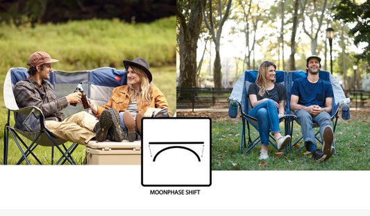 Double chair size 135×56×106 cm grey blue