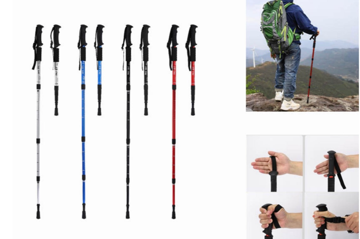 adjustable backpack hiking stick Adjustable Trekking Poles – Lightweight Aluminum Hiking Poles – Camping  Gears Egypt