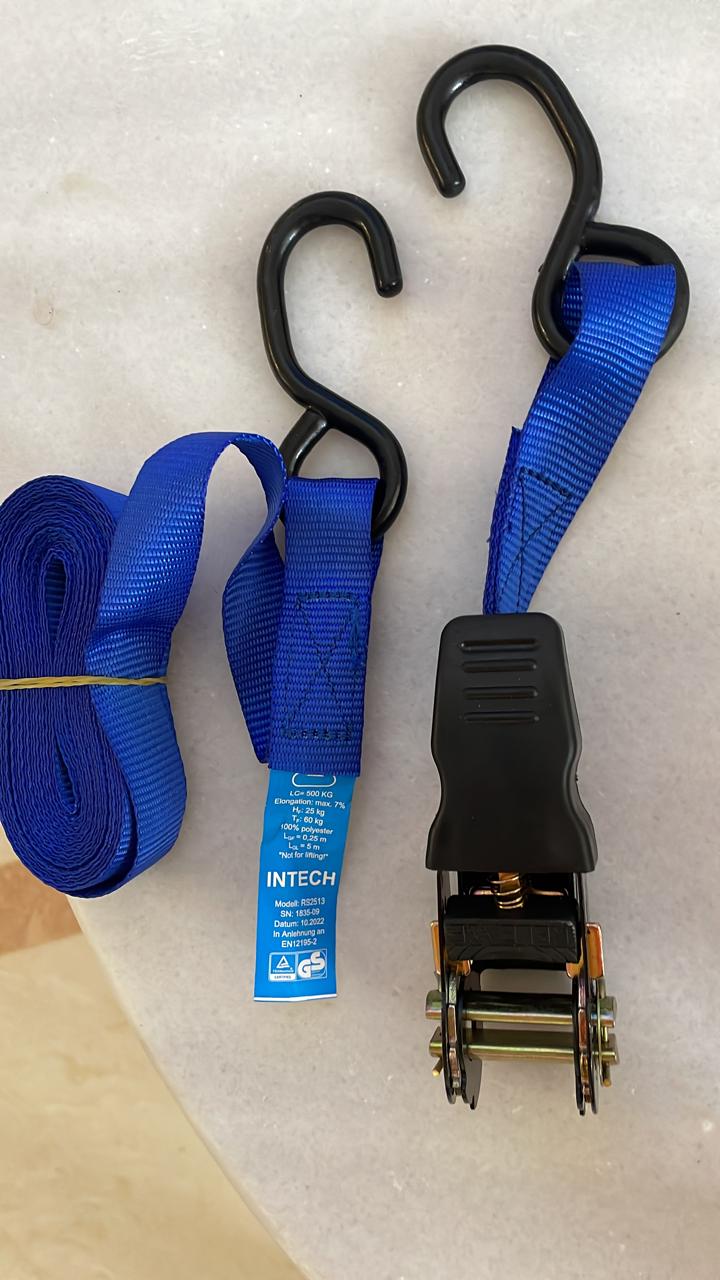 Heavy-Duty Ratchet Tie Down Strap – INTECH 5 meter
