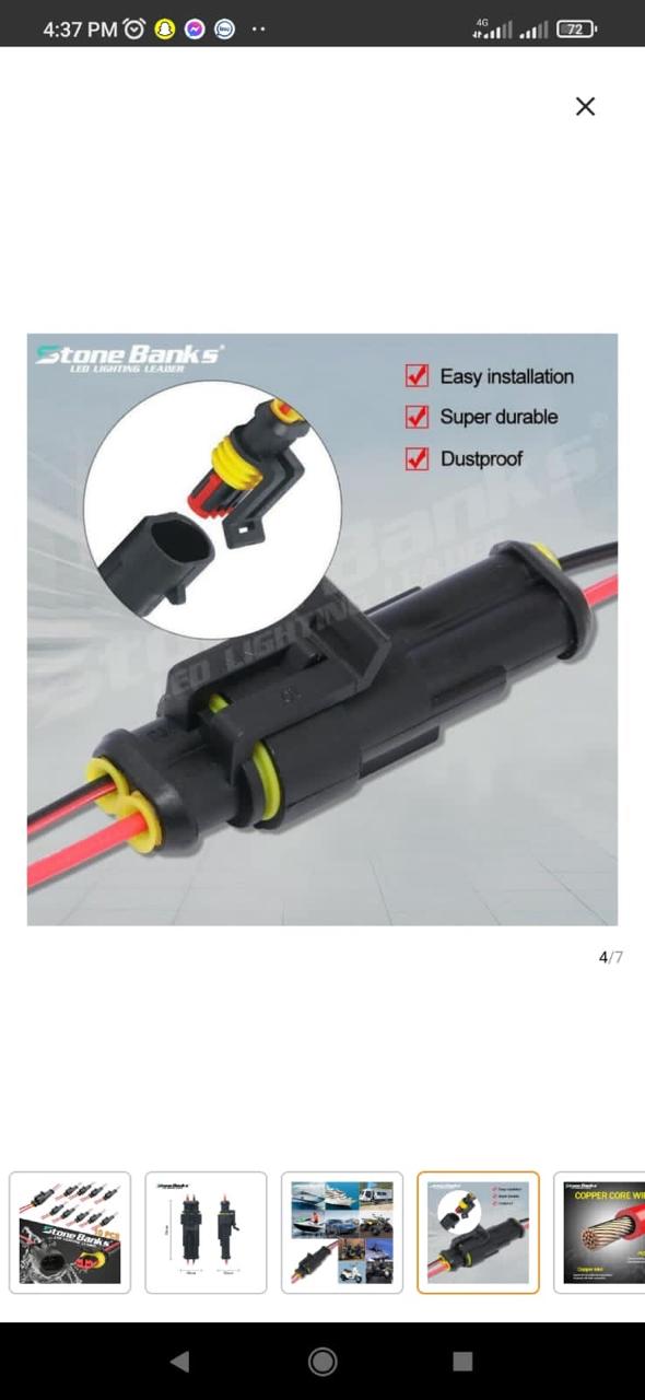 Waterproof 2-Pin Electrical Connector Set