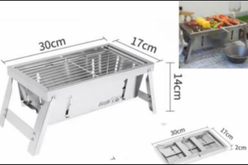 🔥 Foldable Camping Charcoal Grill – Mini BBQ