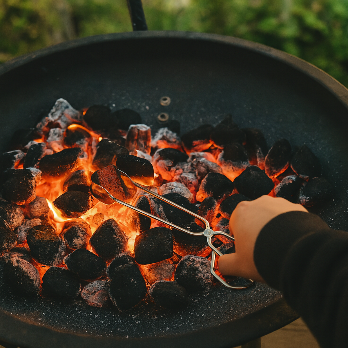 Heavy-Duty Firewood & Charcoal Tongs – Heat-Resistant Outdoor Tool