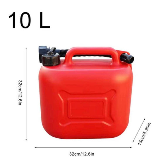 10L Red Plastic Fuel Jerry Can (Square)