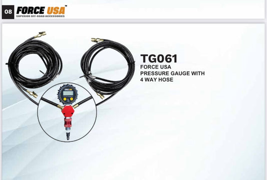 Force USA Pressure gauge with 4 way hose