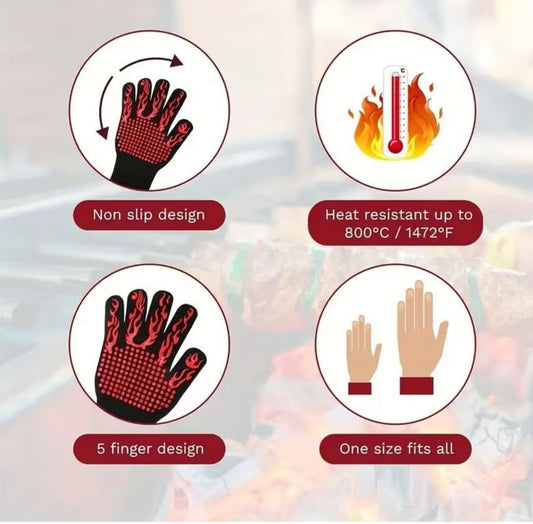 Heat Resistant BBQ Gloves (350Â°C)