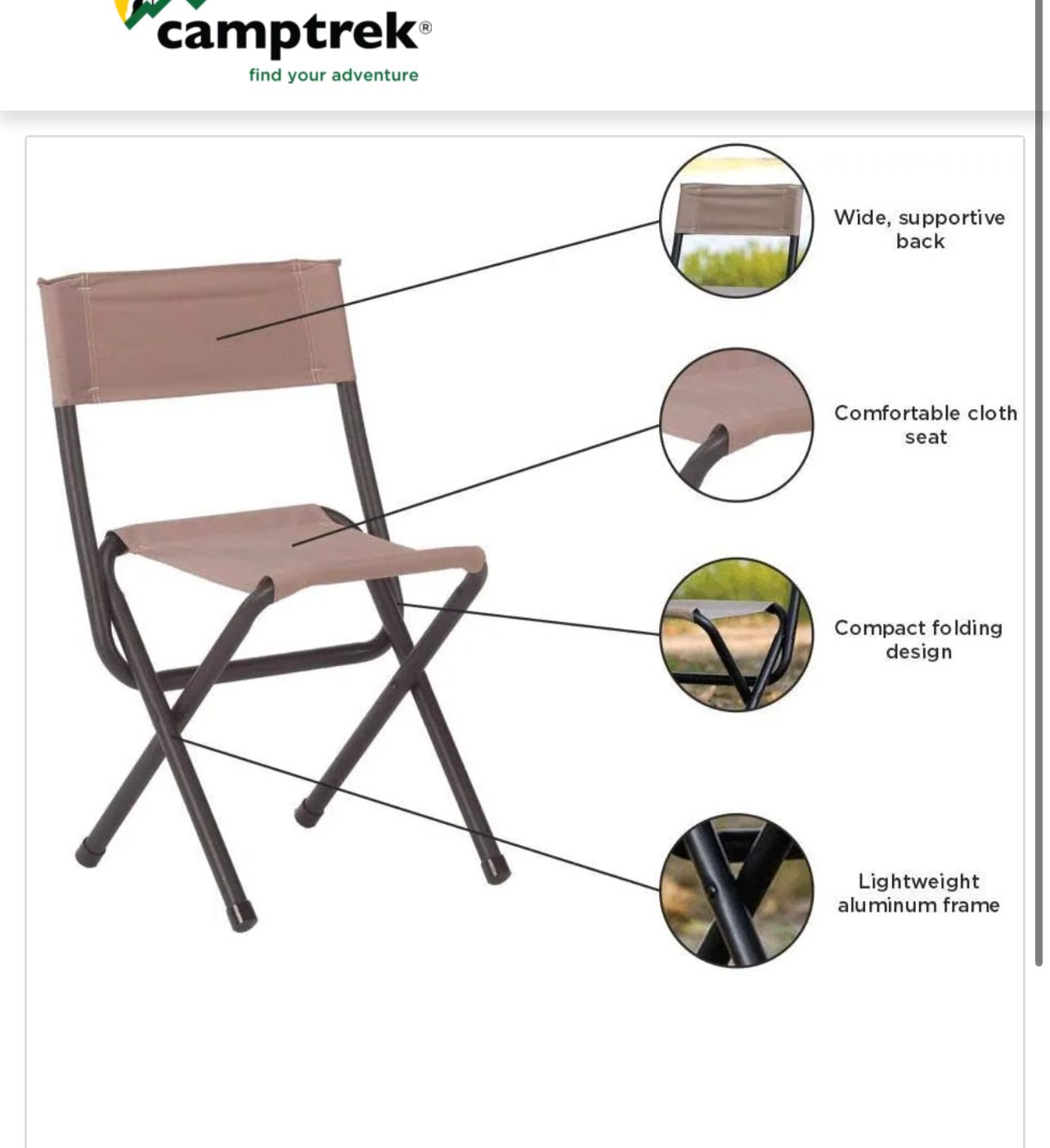 Camptrek wood man chair brown