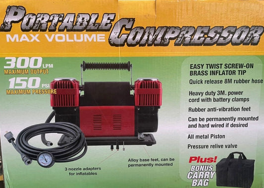 Heavy-Duty Double Cylinder Air Compressor SINGLE HOSE