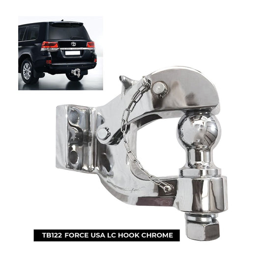 Force USA Chrome Tow Hook with Hitch Ball – TB122 (Land Cruiser Compatible)