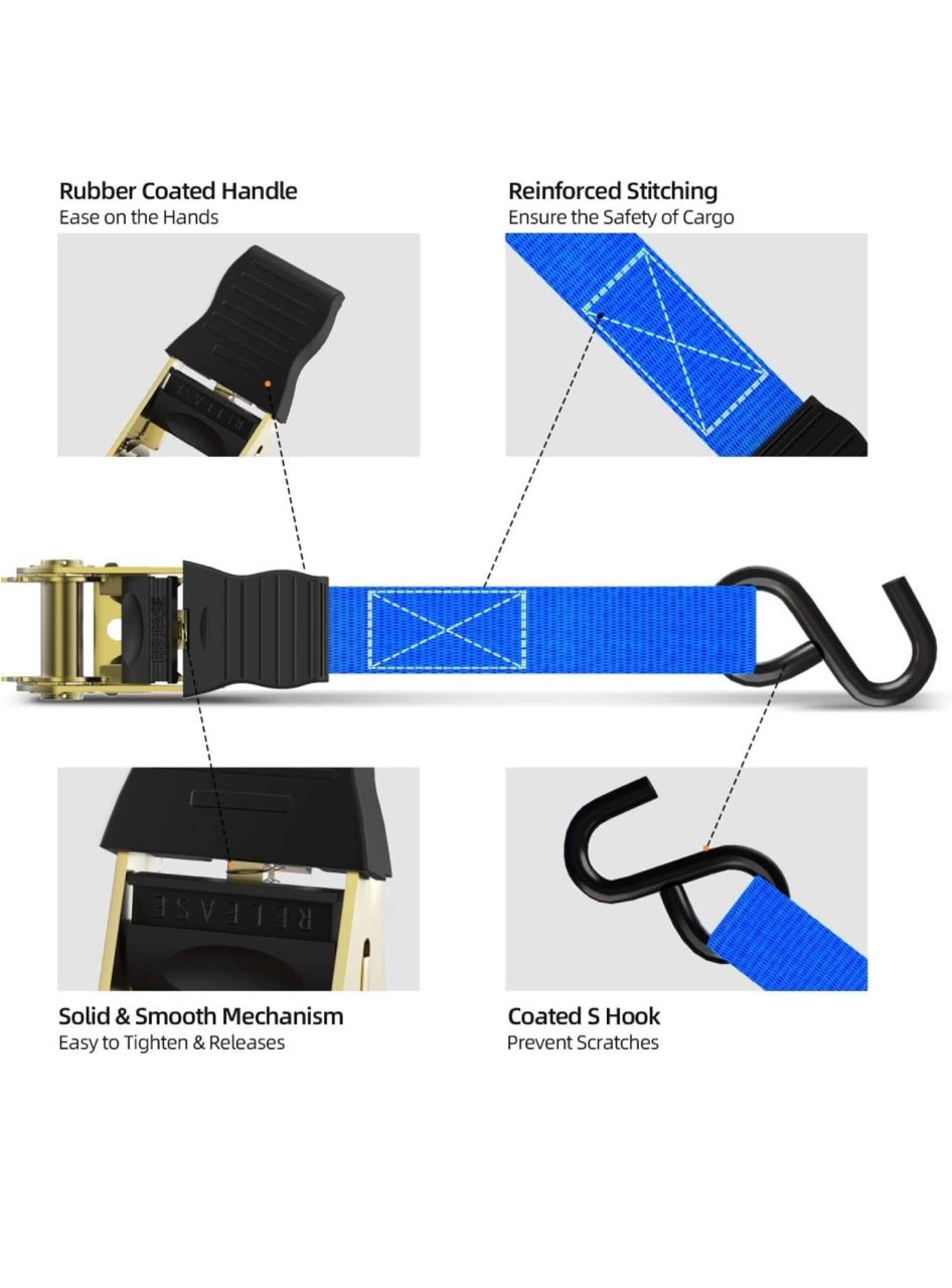 Heavy-Duty Ratchet Tie Down Strap – INTECH 5 meter
