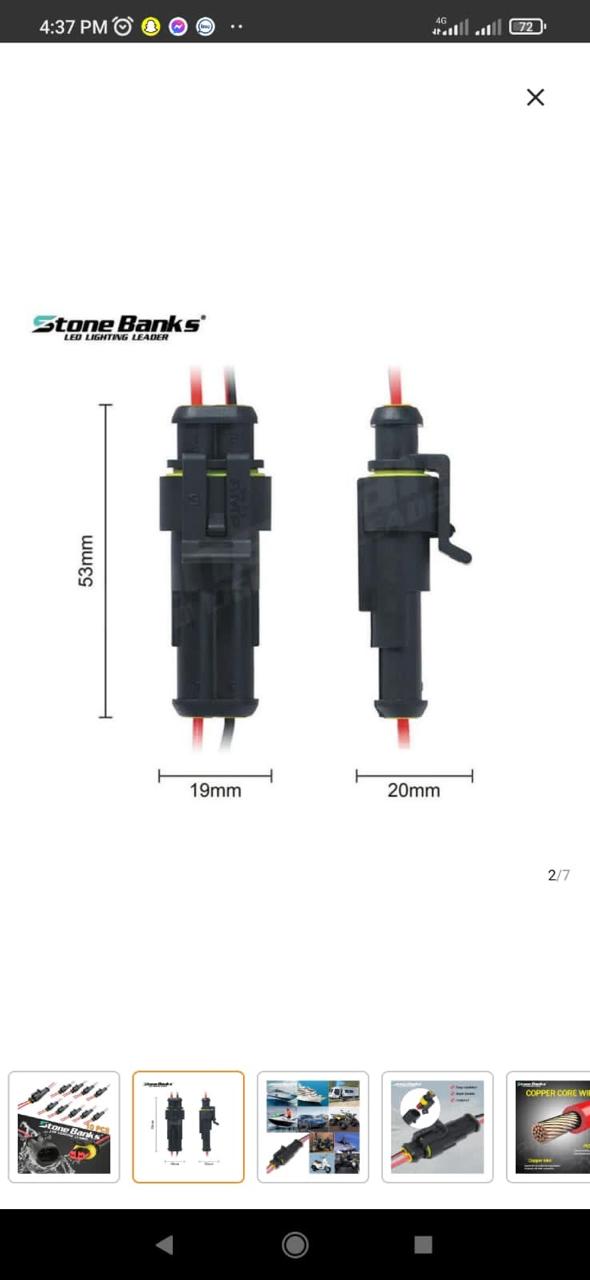 Waterproof 2-Pin Electrical Connector Set