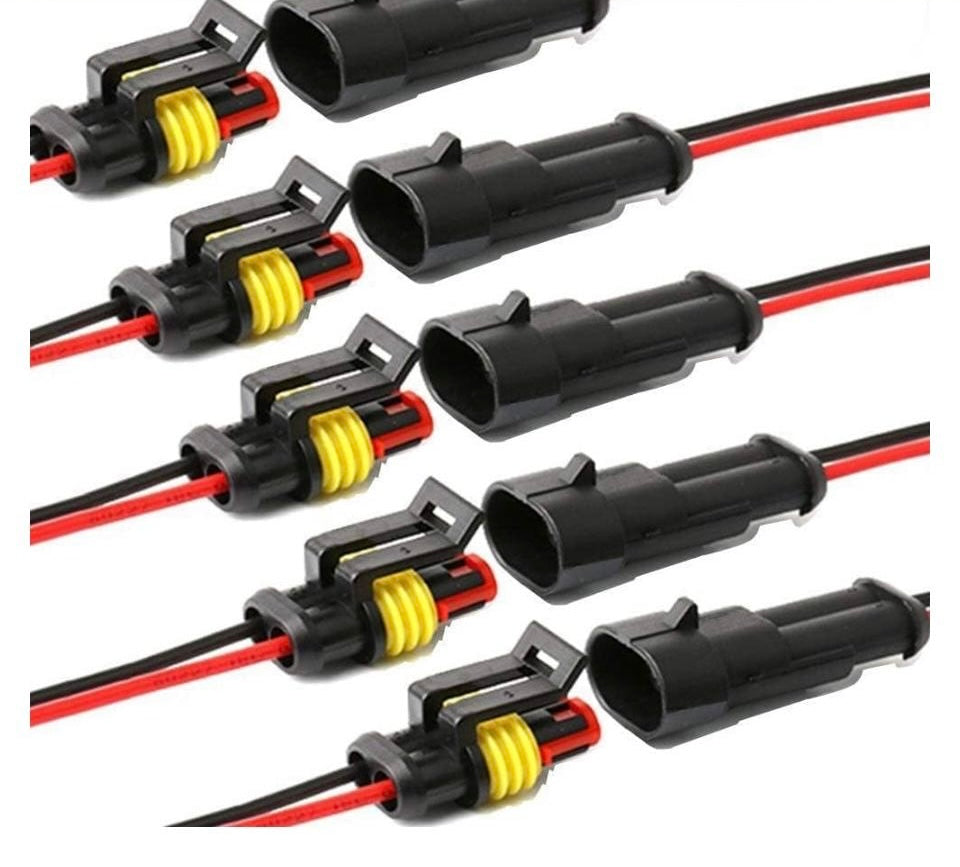 Waterproof 2-Pin Electrical Connector Set
