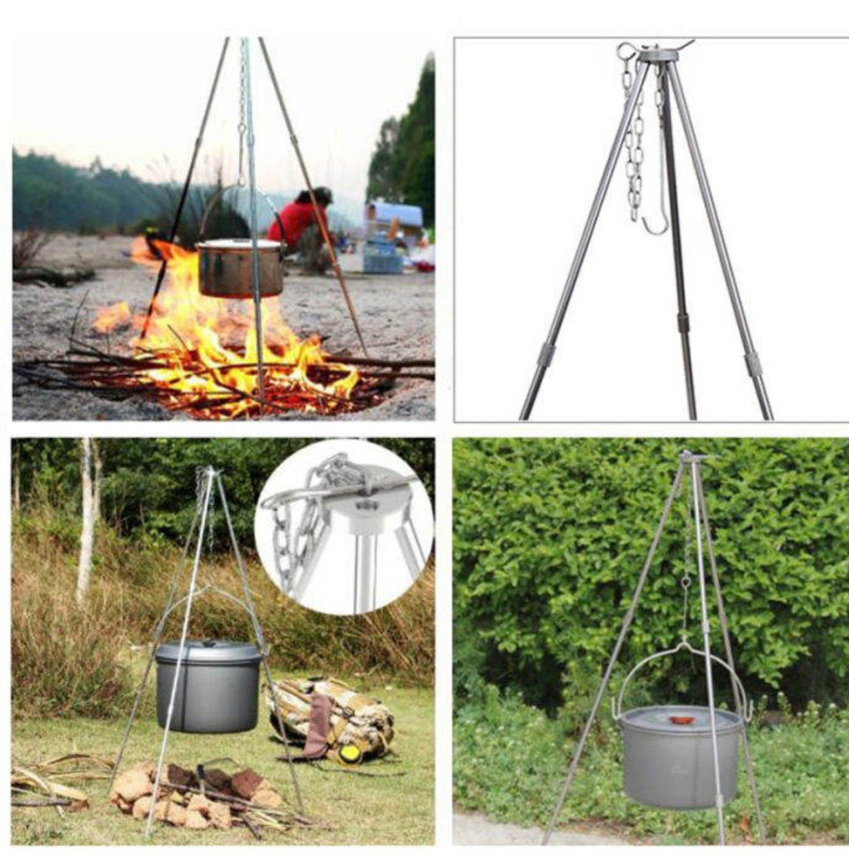Camping Tripod Stand for Campfire Cooking