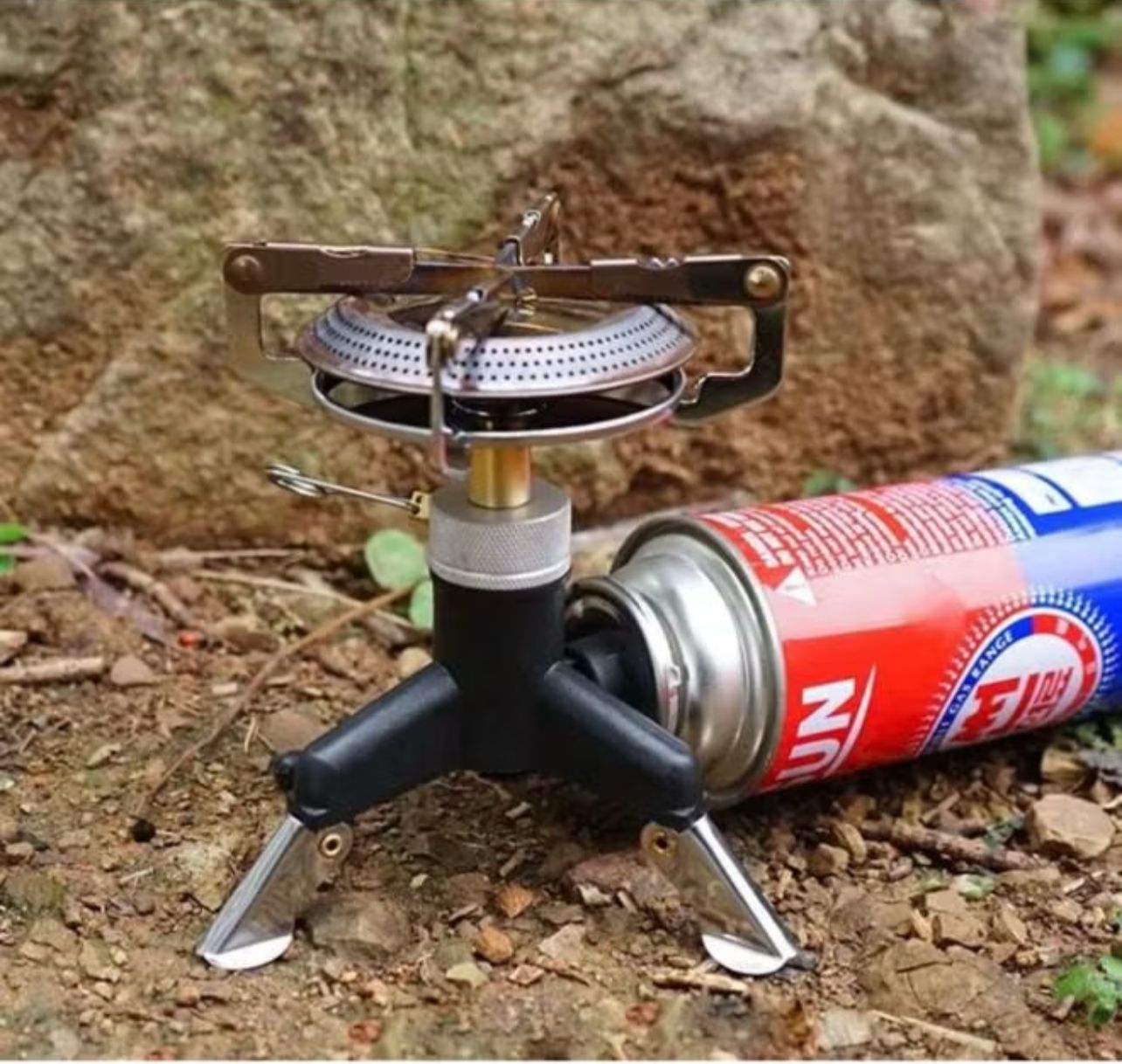 Butane Gas Stove Adapter with Tripod Stand