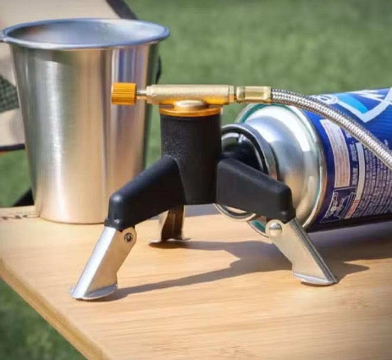 Butane Gas Stove Adapter with Tripod Stand