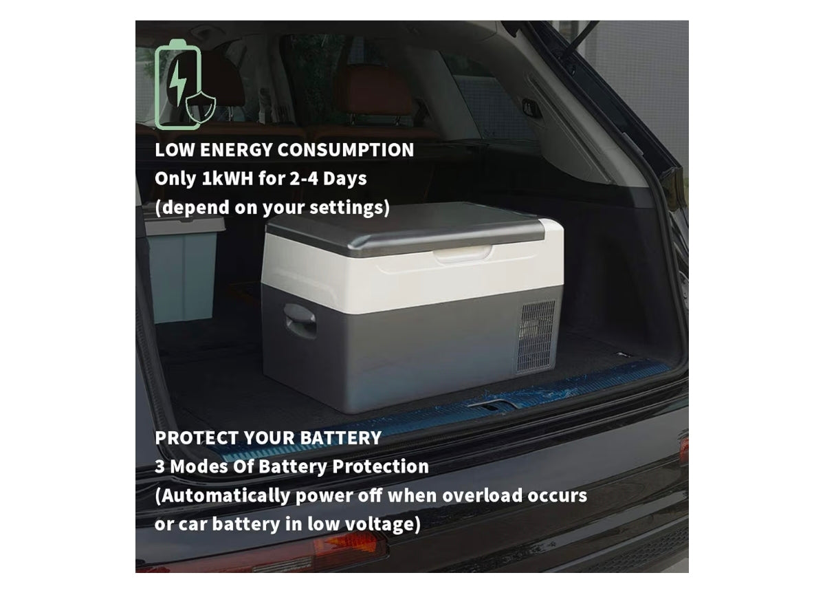 Alpicool 22L Portable Car Refrigerator – App Control & Fast Cooling