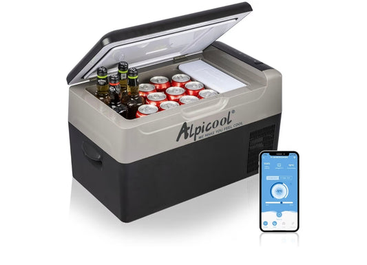 Alpicool 22L Portable Car Refrigerator – App Control & Fast Cooling